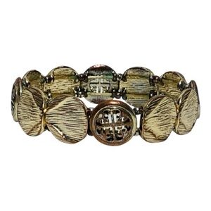 Gold Tone Metal Women's Stretch Bracelet